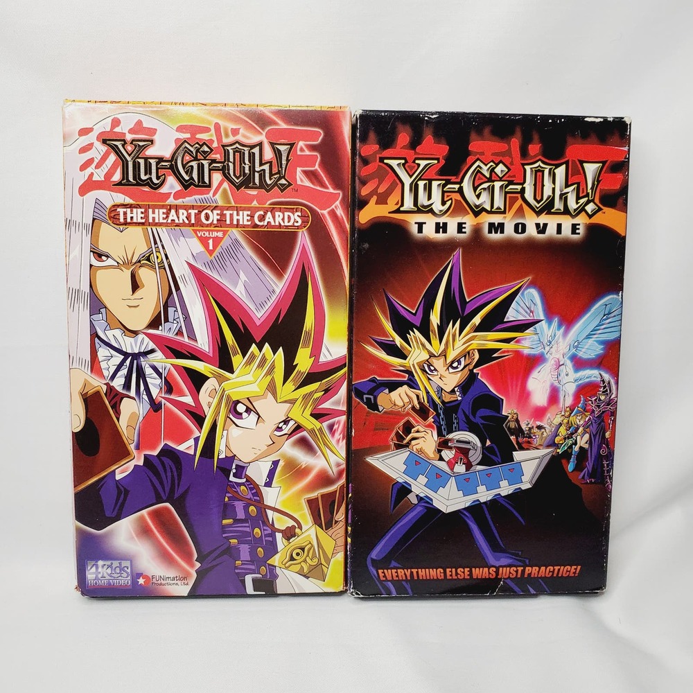 💥2/$30💥Yu-Gi-Oh VHS x2 Bundle: Movie. Yu-Gi-Oh:Heart of the Cards Vol 1